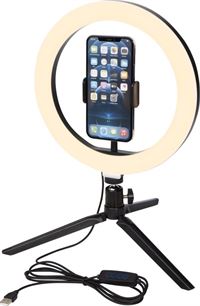 RINGLIGHT PER SMARTPHONE CON TREPPIEDE